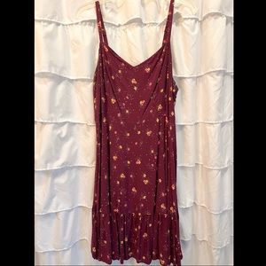 Old Navy XL purple burgundy floral Cami dress - cami sundress - floral sundress